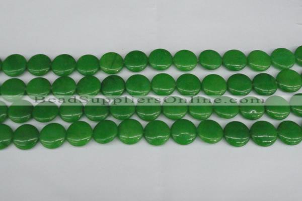 CCN2609 15.5 inches 18mm flat round candy jade beads wholesale