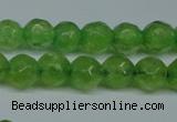 CCN2834 15.5 inches 5mm faceted round candy jade beads