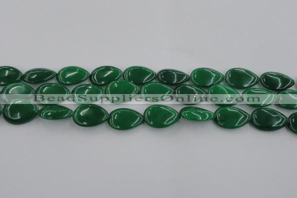 CCN3884 15.5 inches 15*20mm flat teardrop candy jade beads