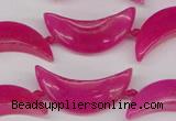 CCN416 15.5 inches 8*30mm curved moon candy jade beads wholesale