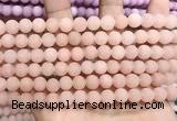 CCN5584 15 inches 8mm round matte candy jade beads Wholesale