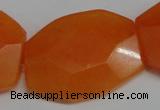 CCN696 15.5 inches 30*40mm faceted octagonal candy jade beads