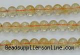 CCR02 15.5 inches 7mm round natural citrine gemstone beads wholesale