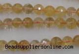 CCR153 15.5 inches 8mm faceted round natural citrine gemstone beads