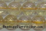 CCR303 15.5 inches 10mm round AB-color natural citrine beads