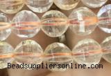 CCR321 15.5 inches 6mm faceted round natural citrine beads