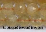 CCR341 15.5 inches 8mmm faceted round citrine beads wholesale