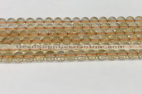 CCR346 15.5 inches 8mm round natural citrine beads wholesale