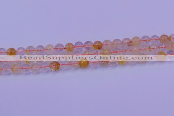 CCR362 15.5 inches 8mm round citrine beads wholesale