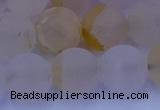 CCR374 15.5 inches 12mm round matte citrine beads wholesale