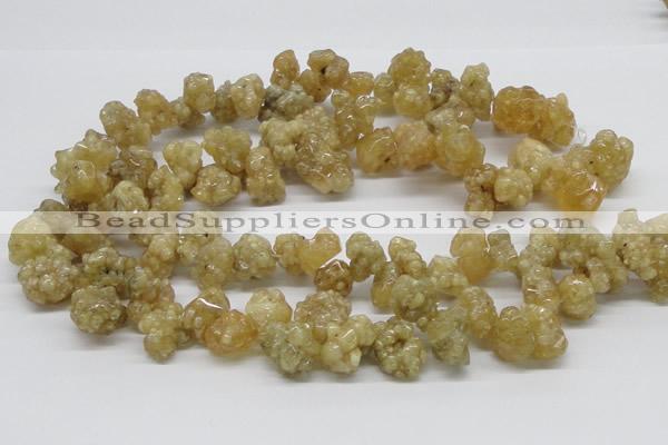 CCR86 15.5 inches 14mm chip citrine gemstone beads wholesale