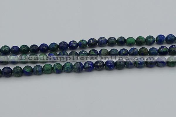 CCS533 15.5 inches 10mm faceted round dyed chrysocolla beads