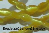 CCT606 15 inches 4*6mm oval cats eye beads wholesale