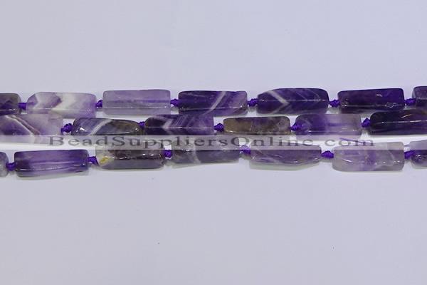 CCU602 15.5 inches 8*20mm - 10*30mm cuboid dogtooth amethyst beads