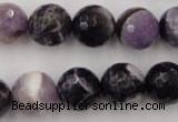 CDA155 15.5 inches 14mm faceted round dogtooth amethyst beads