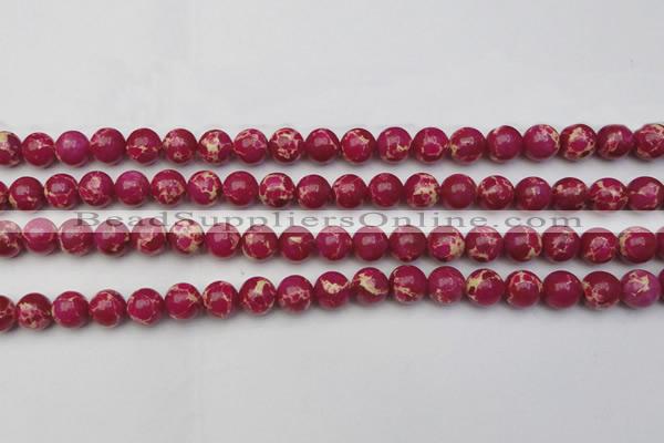 CDE2035 15.5 inches 8mm round dyed sea sediment jasper beads