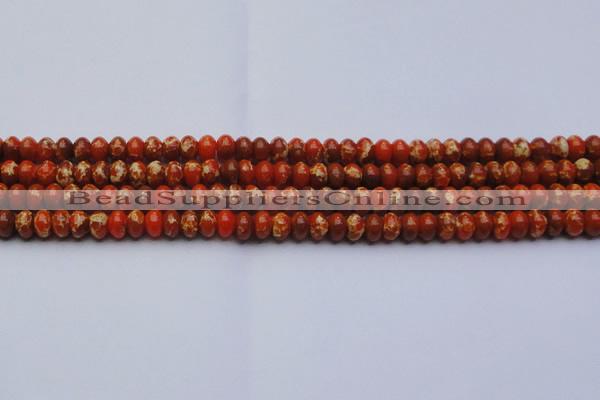 CDE2602 15.5 inches 8*12mm rondelle dyed sea sediment jasper beads