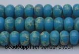 CDE2649 15.5 inches 7*10mm rondelle dyed sea sediment jasper beads