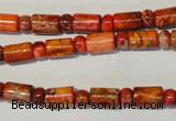 CDE505 3*6mm rondelle & 6*9mm tube dyed sea sediment jasper beads