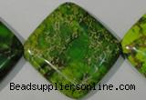CDE951 15.5 inches 35*35mm diamond dyed sea sediment jasper beads