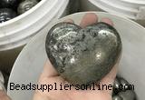 CDN41 65*70mm heart pyrite gemstone decorations