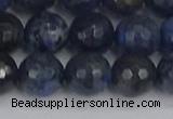 CDU319 15.5 inches 12mm faceted round blue dumortierite beads