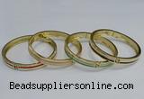 CEB112 7mm width gold plated alloy with enamel bangles wholesale