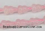 CFG64 15.5 inches 10*16mm carved calabash rose quartz beads