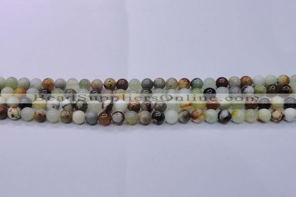 CFW10 15.5 inches 4mm round flower jade beads wholesale