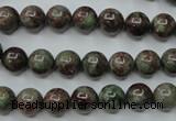 CGA302 15.5 inches 8mm round red green garnet gemstone beads