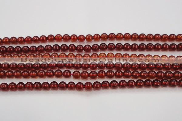 CGA611 15.5 inches 6mm AAA grade round natural orange garnet beads