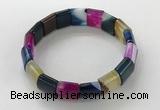 CGB3179 7.5 inches 12*15mm rectangle agate bracelets wholesale