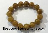 CGB4086 7.5 inches 13mm round golden rutilated quartz beaded bracelets