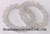 CGB4503 7.5 inches 12mm round white moonstone beaded bracelets