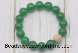 CGB5685 10mm, 12mm candy jade beads with zircon ball charm bracelets
