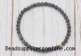CGB7261 4mm tiny golden obsidian beaded meditation yoga bracelets