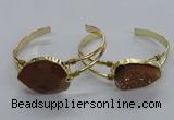 CGB812 25*30mm – 25*35mm freeform plated druzy agate bangles
