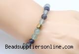 CGB9292 8mm, 10mm fluorite & drum hematite power beads bracelets
