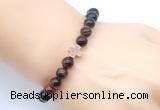 CGB9392 8mm, 10mm red tiger eye & cross hematite power beads bracelets