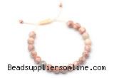 CGB9476 8mm, 10mm red net jasper & round hematite adjustable bracelets