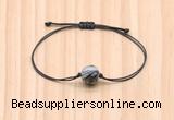 CGB9932 Fashion 12mm black water jasper adjustable bracelet jewelry
