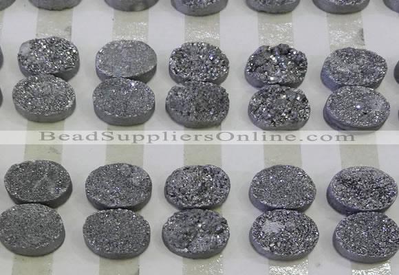 CGC195 15*20mm oval druzy quartz cabochons wholesale