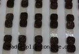 CGC216 10*10mm square druzy quartz cabochons wholesale