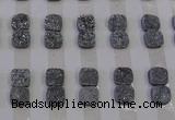 CGC221 12*12mm square druzy quartz cabochons wholesale