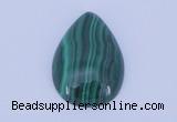 CGC30 2pcs 13*18mm flat teardrop natural malachite gemstone cabochons