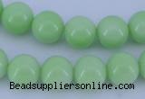 CGL821 5PCS 16 inches 10mm round heated glass pearl beads wholesale
