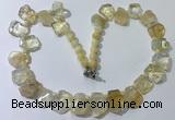 CGN430 20 inches freeform citrine gemstone beaded necklaces
