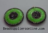 CGP1584 45mm coin turquoise gemstone pendants wholesale