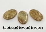 CGP3542 35*50mm oval chrysanthemum agate slab pendants