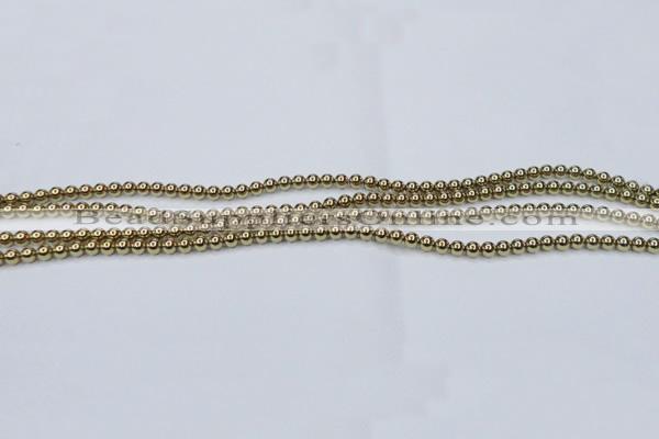CHE430 15.5 inches 2mm round plated hematite beads wholesale